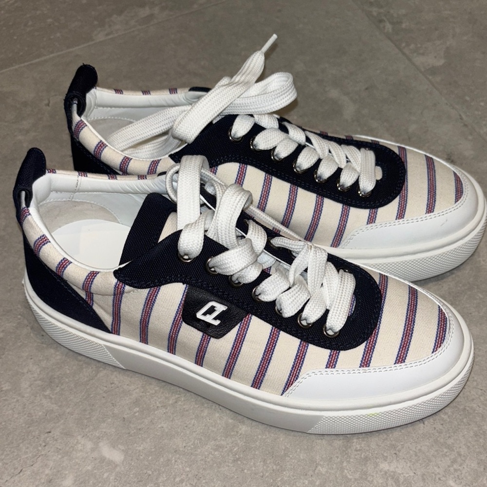 Christian Louboutin authentic Striped Casual Sneakers (35.5) NWOT